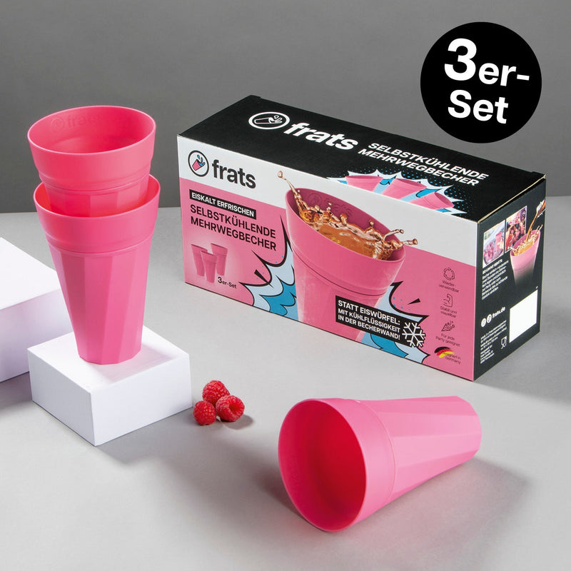 Trinkbecher 300ml - 3er-Set - Pink